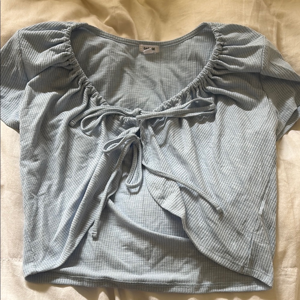 Garage Blue Tie Top